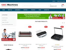 Tablet Screenshot of gbc-machines.com